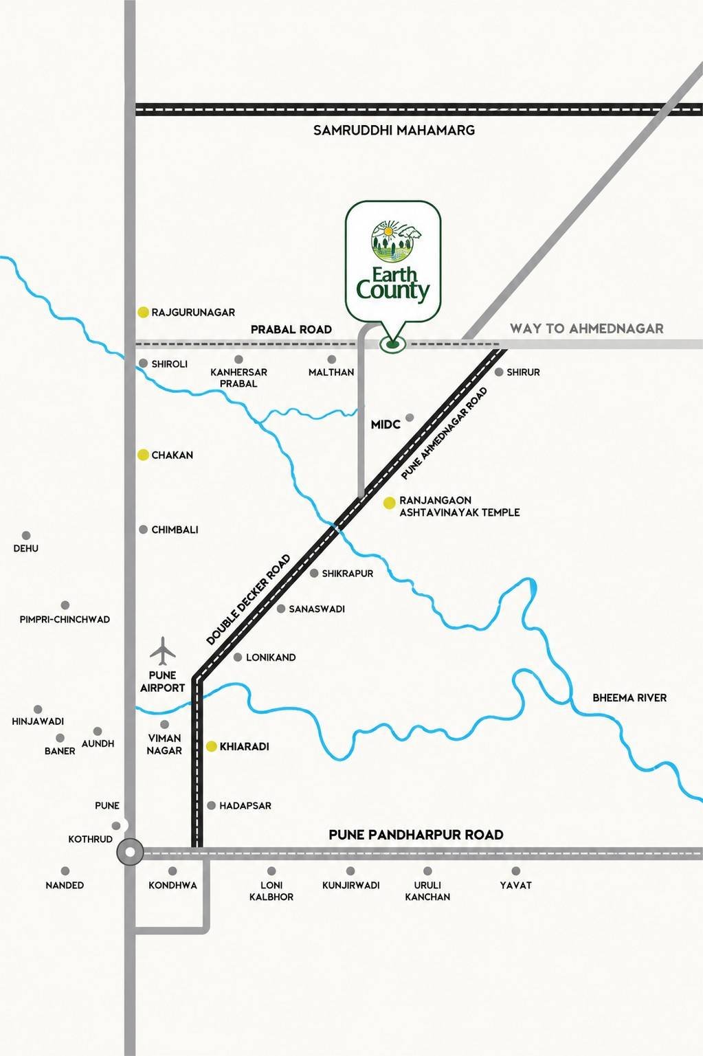 Earth County location at Malthan near Ranjangaon Pune