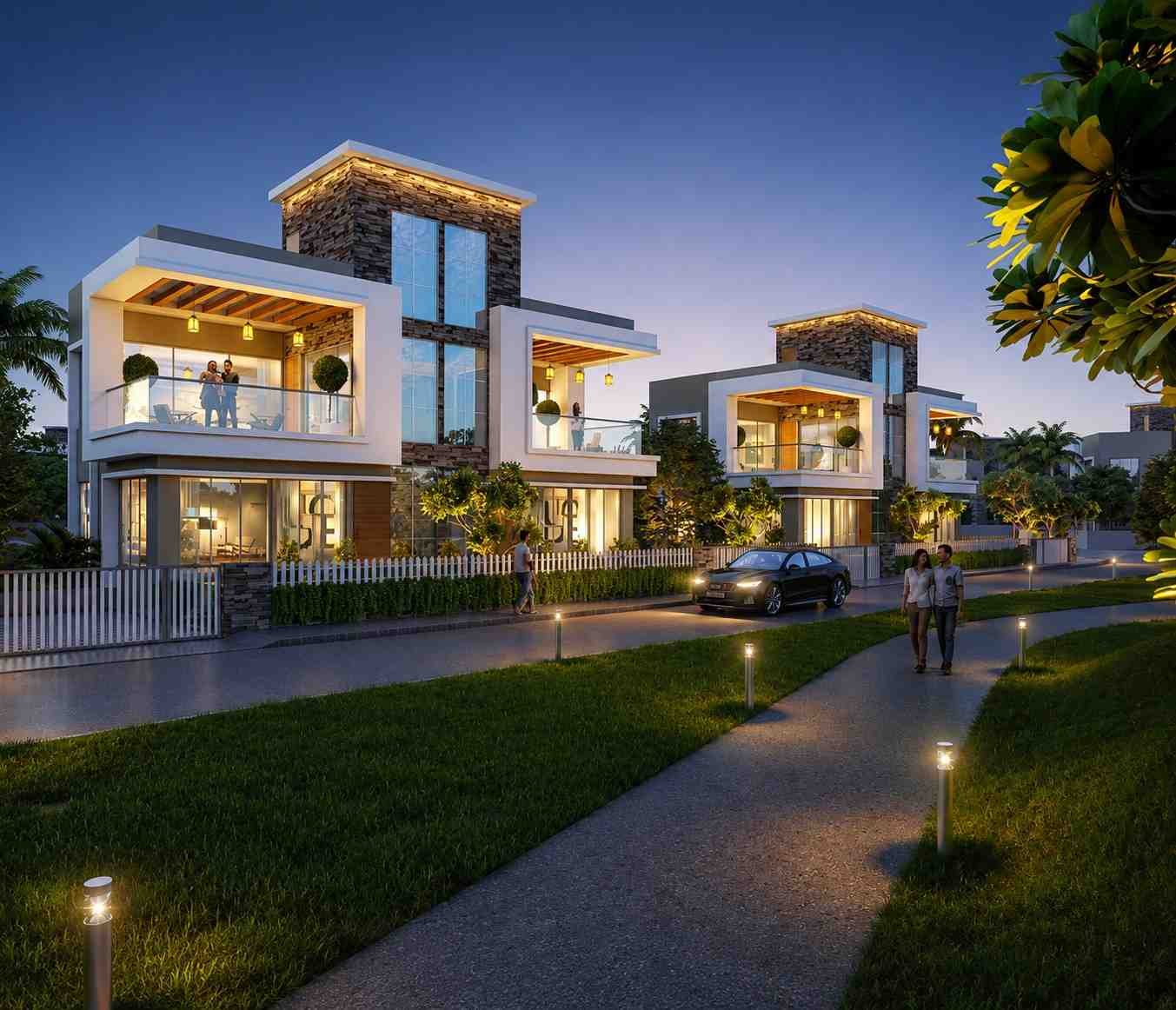 Landscaped spaces at Earth County Pune